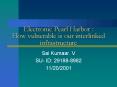 Electronic Pearl Harbor : How vulnerable is our interlinked infrastructure PowerPoint PPT Presentation