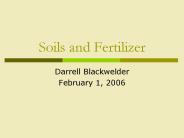 Soils and Fertilizer