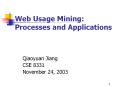 Web Usage Mining: Processes and Applications PowerPoint PPT Presentation