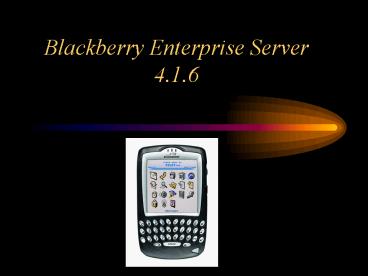 Blackberry Enterprise Server 4.1.6
