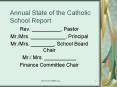 Annual State of the Catholic School Report PowerPoint PPT Presentation