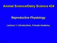 Animal Science/Dairy Science 434