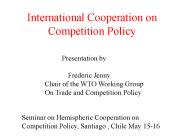 International Cooperation on Competition Policy