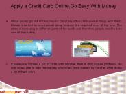 Apply a Credit Card Online,Go Easy With Money