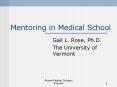 Mentoring in Medical School PowerPoint PPT Presentation