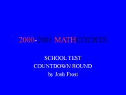 2000-2001 MATHCOUNTS