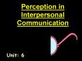Perception in Interpersonal Communication PowerPoint PPT Presentation
