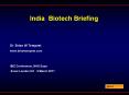 India Biotech Briefing PowerPoint PPT Presentation