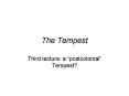 The Tempest PowerPoint PPT Presentation