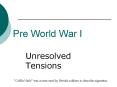 Pre World War I PowerPoint PPT Presentation