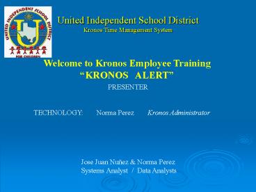 United Independent School District Kronos Time Management System