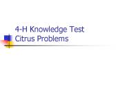 4-H Knowledge Test Citrus Problems