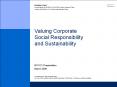 Valuing Corporate Social Responsibility and Sustainability PowerPoint PPT Presentation