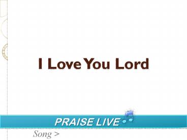 I Love You Lord
