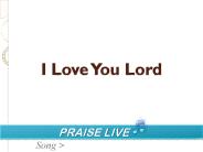 I Love You Lord