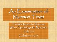 An Examination of    Mormon Texts
