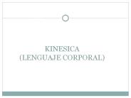 KINESICA (LENGUAJE CORPORAL)