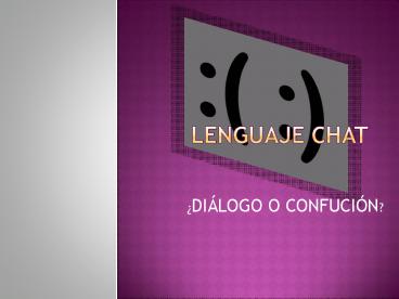 LENGUAJE CHAT