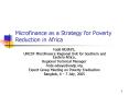 Microfinance as a Strategy for Poverty Reduction in Africa PowerPoint PPT Presentation