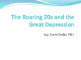The Roaring 20s and the Great Depression PowerPoint PPT Presentation