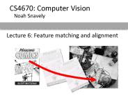 Lecture 6: Feature matching and alignment