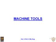 MACHINE TOOLS