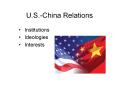 U.S.-China Relations PowerPoint PPT Presentation