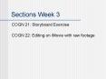 Sections Week 3 PowerPoint PPT Presentation