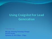 Using Craigslist For Lead Generation