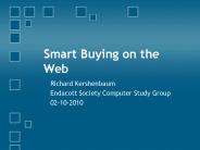 Smart Buying on the Web