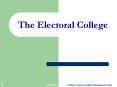 The Electoral College PowerPoint PPT Presentation