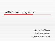 siRNA and Epigenetic