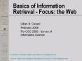 Basics of Information Retrieval - Focus: the Web PowerPoint PPT Presentation