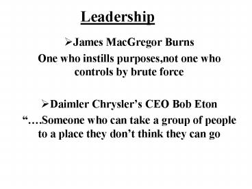 Leadership