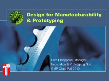 Design for Manufacturability