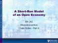 A Short-Run Model of an Open Economy PowerPoint PPT Presentation