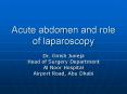 Acute abdomen and role of laparoscopy PowerPoint PPT Presentation
