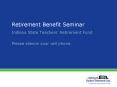 Retirement Benefit Seminar PowerPoint PPT Presentation
