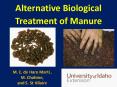 Alternative Biological Treatment of Manure PowerPoint PPT Presentation