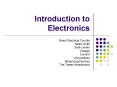 Introduction to Electronics PowerPoint PPT Presentation