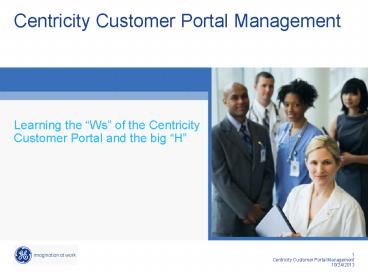 Centricity Customer Portal Management