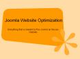 Joomla Website Optimization PowerPoint PPT Presentation
