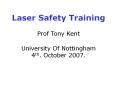 Laser Safety Training PowerPoint PPT Presentation