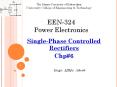 Single-Phase Controlled Rectifiers PowerPoint PPT Presentation