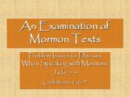 An Examination of    Mormon Texts