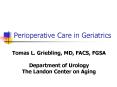 Perioperative Care in Geriatrics PowerPoint PPT Presentation