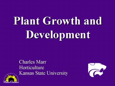 Plant Growth and Development