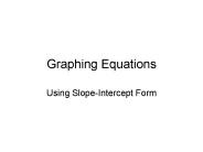 Graphing Equations