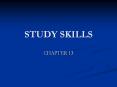 STUDY SKILLS PowerPoint PPT Presentation