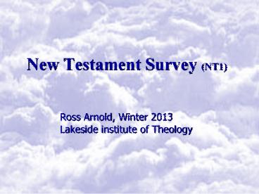 New Testament Survey (NT1)